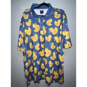 ReadyGOLF Duck Hook Men's 3XL Polo Shirt Short Sleeve Rubber Ducks Big & Tall